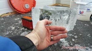 Ice chunk from Fish Hook Lake over 14 feet of water 12.27.2015