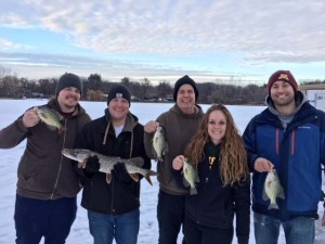 ice fishing pike crappies family