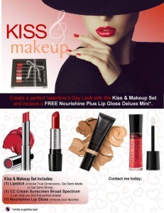 Kiss & Makeup Set and a free gift for Valentine's Day.
