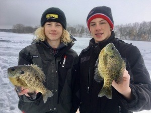 ice fishing bluegill boys closeup (1)