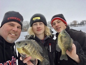 ice fishing josh boys crappie selfie jb vex striker