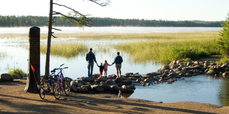 Family by the water Park Rapids, MN